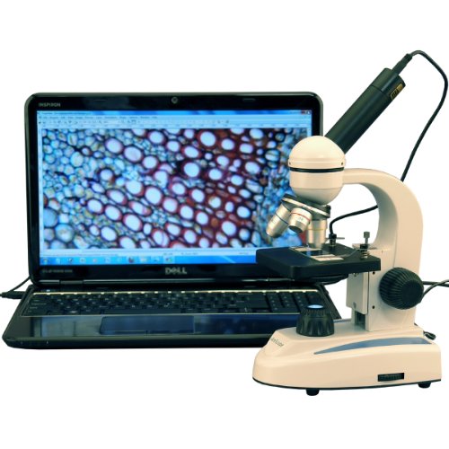 AmScope M149B Compound Monocular Microscope, WF10x and WF20x Eyepieces