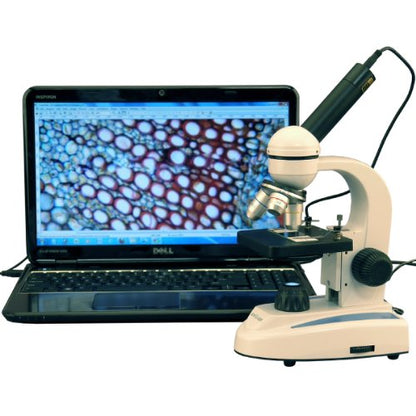 AmScope M149B Compound Monocular Microscope, WF10x and WF20x Eyepieces