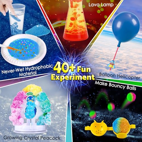 UNGLINGA 40+ Experiments Science Kit for Kids Chemistry Set STEM Toy