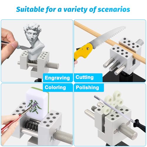Mini Vise Table Top Clamp, 2in1 Mini Portable Table Vise for Gundam Model Building/Hobby Jewelers/DIY Projects 360° Rotatable with 0-1.37” Clamping Range Precision Clamp Fixing Tools DIY accessories - size: 0-1.37"