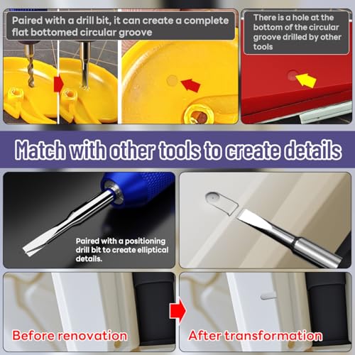stedi 2PCS Model Scriber Chisel Replacement Blades 1mm+1.5mm - style: 1mm+1.5mm(Chisel Blade)