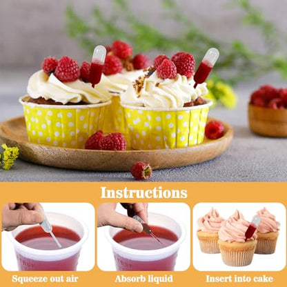 MAQIHAN 100 Plastic Pipette Droppers for Cupcakes - 4ml Disposable Pipettes