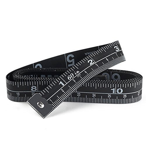 Set of 3 Soft Tape Measure, Black Color Sewing Tape Measure - size: 152cm / 60''