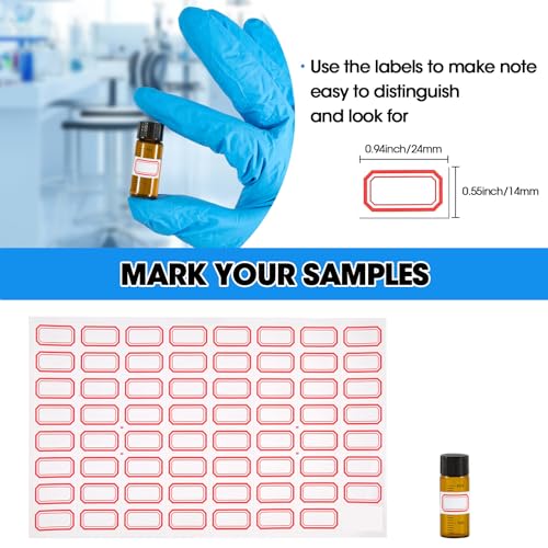12PCS 4ml Amber Glass Graduated Vials with Screw Caps & Plastic Stoppers - color: AMBER, size: 4ml