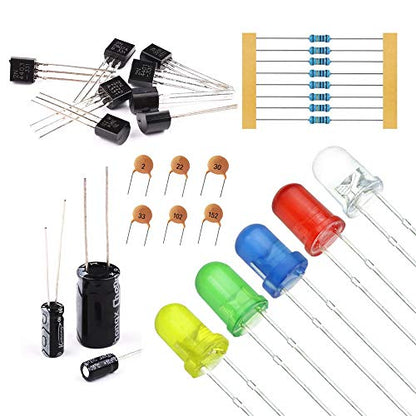 Electronic Component Kit Total 1390 Pcs, LED Diodes