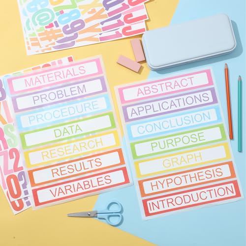 Henoyso 116 Pcs Science Fair Display Board Supplies, Scalloped Borders