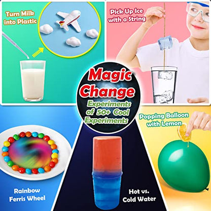 UNGLINGA 50+ Science Lab Experiments Kit for Kids, STEM Activities - style: science kits with 50+ experiments