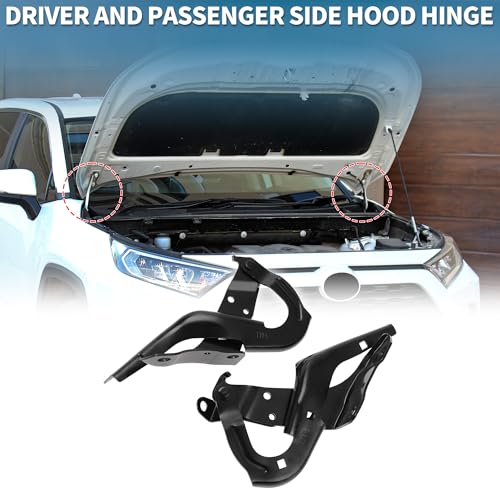 Hood Hinges for Honda HR-V 2016-2022 No.60170T7WA01ZZ/60120T7WA01ZZ Front Driver and Passenger Side Front Bonnet Bracket Black 1 Pair