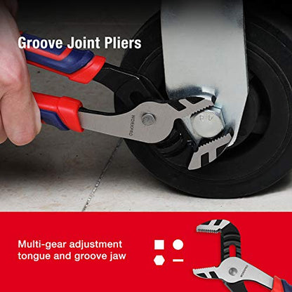 WORKPRO Pliers Set, 5-Piece Premium Cr-V Pliers Kit with Storage Pouch - size: 5-piece