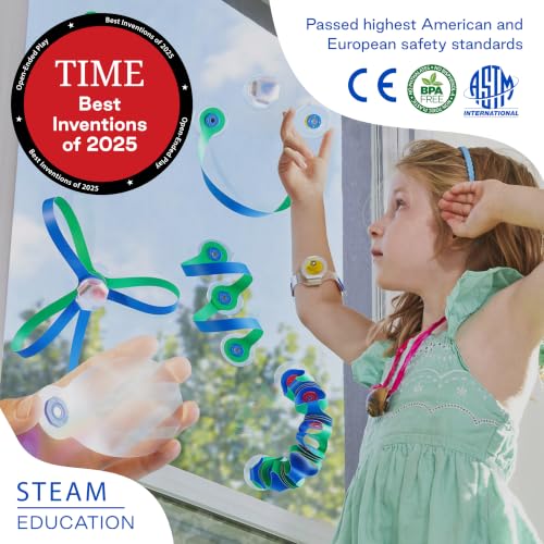 Clixo Window Pack, STEM Magnetic Building Toys & Suncatchers, 24 Pc, 4+