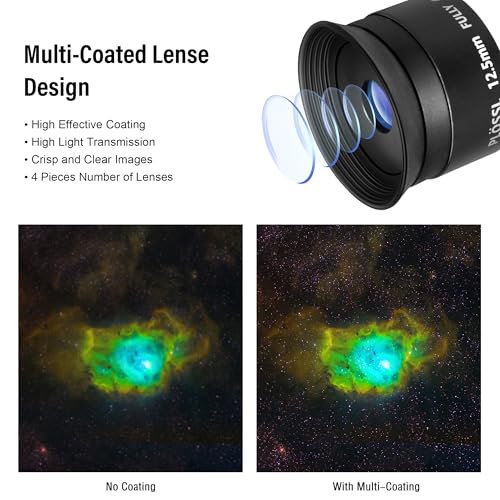 Astromania Telescope Eyepiece 1.25", Plossl Eyepiece Telescope Lens 12.5mm - size: 1.25" - 12.5mm