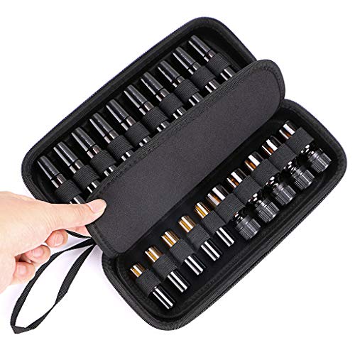 Hipiwe EVA Essential Oils Carrying Case Organizer for 20Pcs Rollers Bottles - color: Purple