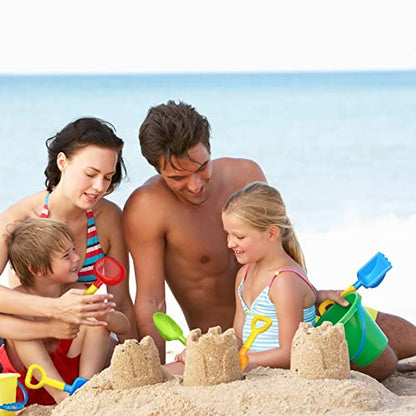 Skylety 8 Pcs Sand Shovels for Kids Beach Toys Plastic Rake Sifter - style: Vivid Style