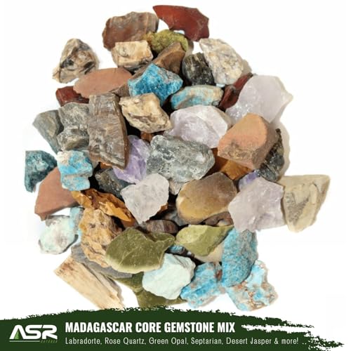 ASR Outdoor 5lb Rough Madagascar Gemstone Paydirt Bag, Rocks and Minerals Collection, Sift, Sort and Find Treasure - style: 5lb Madagascar Paydirt Bag