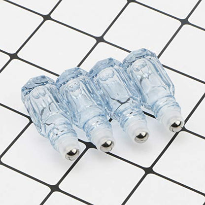 3mL Glass Roller Bottles for Essential Oils, Roller Ball Applicator - color: Dark Blue