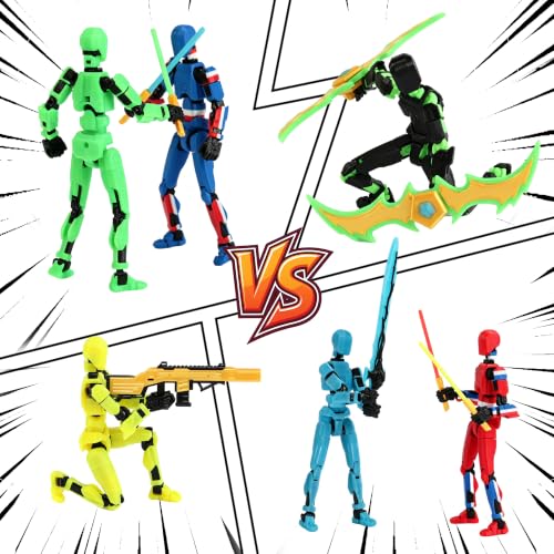 MerryXD 9 Pack Assembly Completed T13 3D Action Figure,Dummy Nova Titan Lucky 13 Action Figure 3D Printed Multi-Jointed Movable Toy - color: 9pack