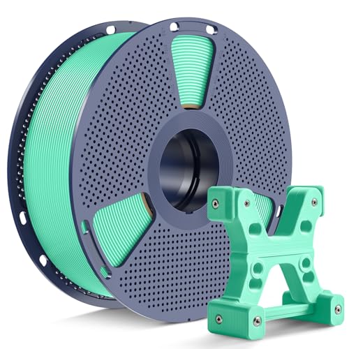 PETG Filament 1.75mm Teal Color, Ultra Tough, Heat Optimized, Odorless, 1kg(2.2lbs) SUNLU PETG 3D Printer Filament, Dimensional Accuracy +/- 0.02mm, Lake Green - color: 1kg - Lake Green