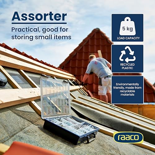 Raaco Assorter 4-15 Tool Box Organizer, 15-Slot Small Parts & Hardware - size: Full-Size –15 Slots, style: Fixed Grid
