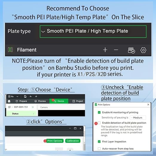 IdeaFormer Smooth Kaleidoscope PEK+Textured PEI Build Plate 257x257mm Flexible Spring Steel Sheet for Bambu Lab X2D/X1/X1C/X1E/P1P/P1S/P2S/A1,Excellent Adhesion,High Temp Resistance for Bambu Lab - color: PEK+DBS(Kaleidoscope+Textured PEI)