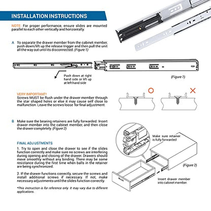 5 Pairs of 18" Rok Hardware Soft Close Drawer Slides, Full Extension, Ball Bearing, 100 lb Weight Capacity - Available in 12", 14", 16", 18", 20", 22" and 24" Lengths - size: 5 Pairs - 18 in.