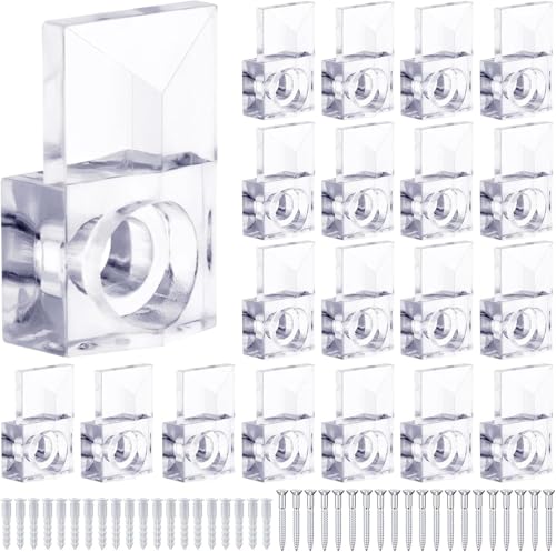 Mirror Holder Clips Clear Plastic Mirror Holders Mirror Mounting Clips Mirror Hanging Hardware Clips for Wall Frameless Heavy Duty Mirror Mirrors Retainer Clips Screws Kit (Classic Style B) - style: Classic Style B