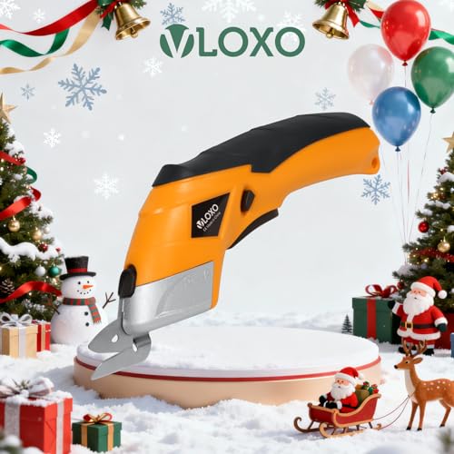 VLOXO Electric Scissors 10000RPM Electric Box Cutter for Cardboard - color: Yellow