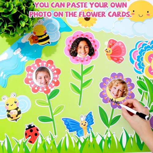 Christian Bulletin Board Set Back to School Jesus Brings New Life Religious Cross Classroom Decor Lent Butterfly Flower Paper Cutouts DIY Photo Bulletin Board Border for Church VBS Sunday School Decor - style: Spring Religious