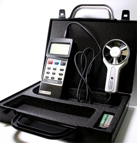 Digital Heavy Duty Metal Vane Anemometer (Range: 0.4-35 m/s) for HVAC Systems, Environmental Monitoring, Wind Turbine and Renewable Energy Testing | Model: AM-4206M