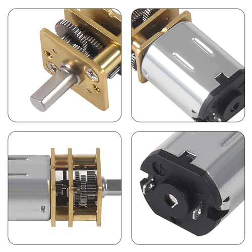 2Pcs DC 12V 30RPM Gear Motor Full Metal Geared Mini Micro Gear with Gearwheel 30RPM N20 Speed Reduction Motor for DIY RC Toys Robort Smart Car Motor