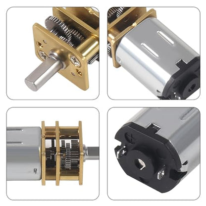 2Pcs DC 12V 30RPM Gear Motor Full Metal Geared Mini Micro Gear with Gearwheel 30RPM N20 Speed Reduction Motor for DIY RC Toys Robort Smart Car Motor