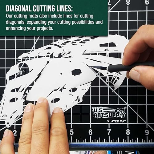 U.S. Art Supply 36"x48" Self-Healing Cutting Mat 5-Ply Green/Black - color: Green/Black