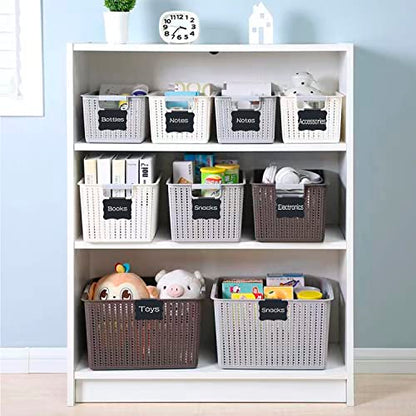 Reusable Storage Bin Labels - Clip On Closet & Basket Holder with 2 White Chalk Labels - style: Butterfly Shape 20