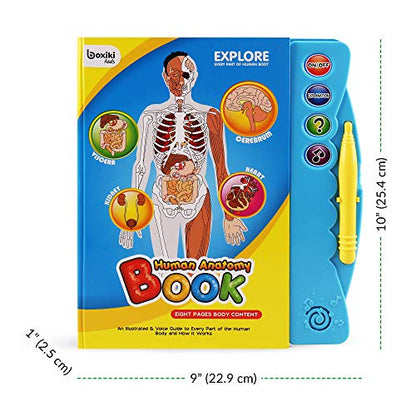 Human Body Book for Kids. Anatomy Guide for Kids with Illustrated and Voice Guide to Different Parts of Body. This Human Body Activity & Science Set Makes Learning Fun