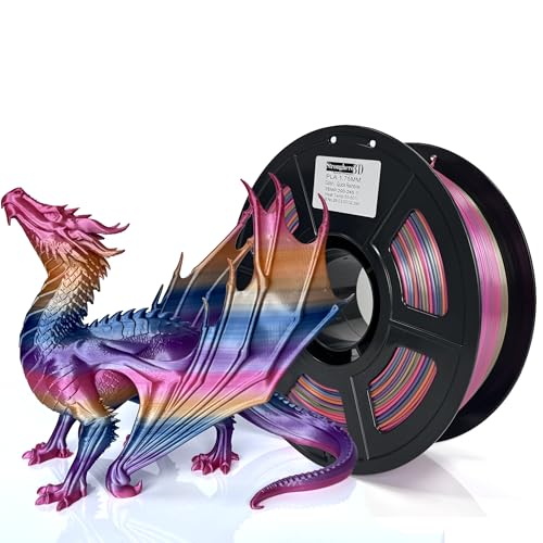 PLA Filament 1.75mm, Fast Color Change Silk Rainbow,1kg Spool - style: PLA Quick Rainbow
