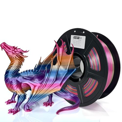 PLA Filament 1.75mm, Fast Color Change Silk Rainbow,1kg Spool - style: PLA Quick Rainbow