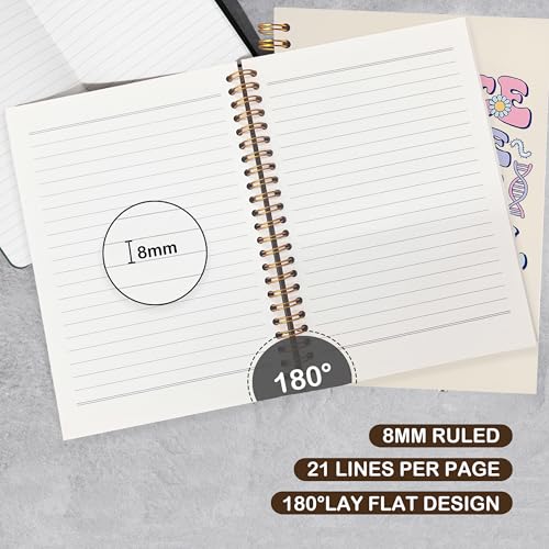 VIIJJUE Science Teacher Notebook, Chemistry Teacher Gifts Journal, Trendy Groovy Scientific Teachers Journals for Writing, Gifts for Science Lovers Hardcover Spiral Notebooks, 5.5x8.3 Inch - color: 04
