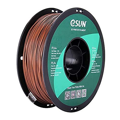 eSUN PLA PRO (PLA+) 3D Printer Filament, Dimensional Accuracy +/- 0.03mm, 1kg, Plastic Spool, 1.75mm, Brown, (Pantone 4635C) - color: Brown