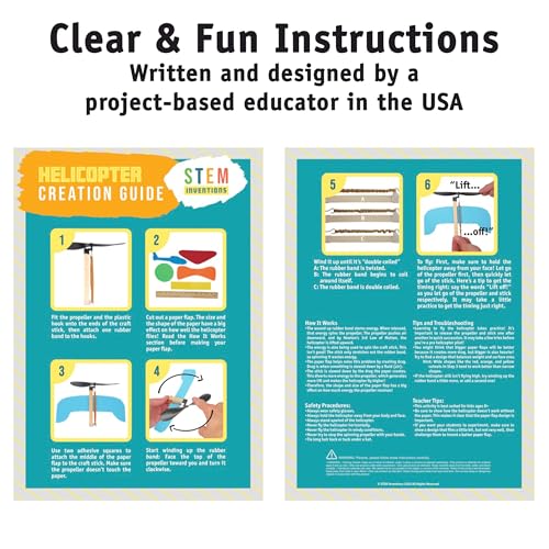 Rubber Band Helicopter Kit, 100-Pack - Bulk STEM Kits for Schools - size: 100 Pack