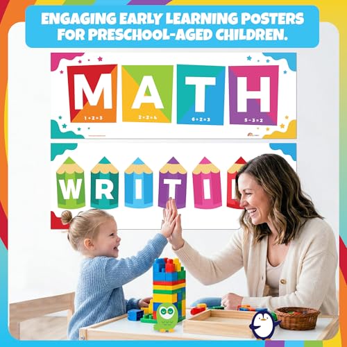 Sproutbrite 4 Pack 13.5"x39" Educational Charts & Posters Homeschool - color: Neutral