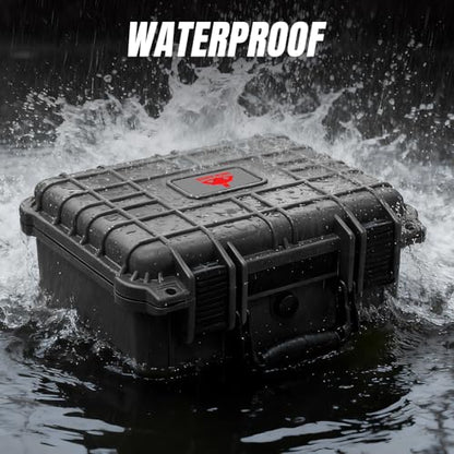 Jack Boss 13.6X11.4X6 Inch Hard Case, Portable Weather Waterproof Protective Camera Case with Customizable Foam, Foam Case Fit Use of Drones, Camera, Equipments, Black,upgraded (Pack of 2) - color: Black, size: 13.6x11.4x6 in (Pack of 2)