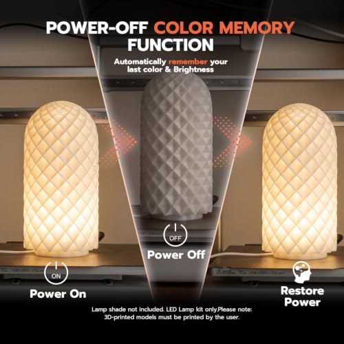 3-Pack Tricolor LED Lamp Kit 001 for Bambu Lab 3D Printer Parts Light Kit - color: 3PCS