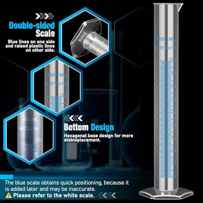 moveland Plastic Graduated Cylinders and Beakers for DIY and Science Lab