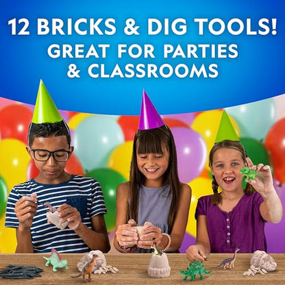 National Geographic Dinosaur Dig Kit with 12 Dino Eggs for Kids - style: 12 Dino-shaped Dig Bricks