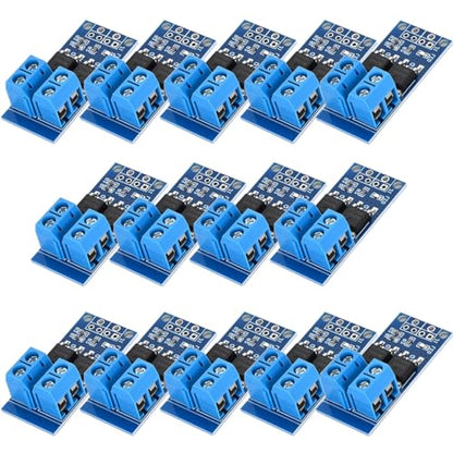 Gebildet 14PCS Dual High-Power MOSFET Trigger Switch Drive Module 0-20KHz PWM Adjustment Electronic Switch Control Board Motor Speed Controller Lamp Brightness Control, DC 5V-36V 400W - style: MOS