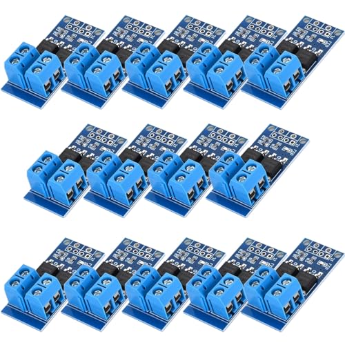 Gebildet 14PCS Dual High-Power MOSFET Trigger Switch Drive Module 0-20KHz PWM Adjustment Electronic Switch Control Board Motor Speed Controller Lamp Brightness Control, DC 5V-36V 400W - style: MOS