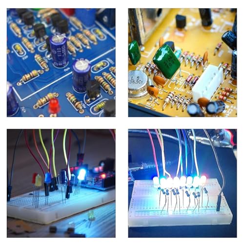 1400Pcs Electronic Component Kit, Capacitor Resistor LED Diode