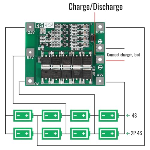 Gebildet 3pcs Enhanced 4S 40A 16.8V 18650 Lithium Battery Protection Board PCB BMS Charger Protection Circuit Balance Charging Module - style: 4S Charger PCB