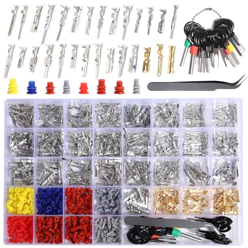 950Pcs Connector Pins Kit Crimped Terminal Automotive Electrical