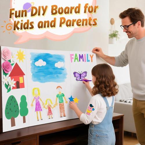 Cosweet 8 PCS 40" x 28" Large Trifold Poster Board for School Projects - size: L-40" x 28"