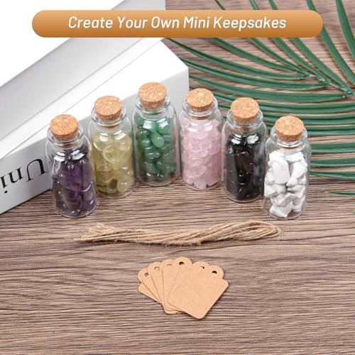 20ml Small Glass Bottles with Corks, Pack of 100, Wishing Glass Jars